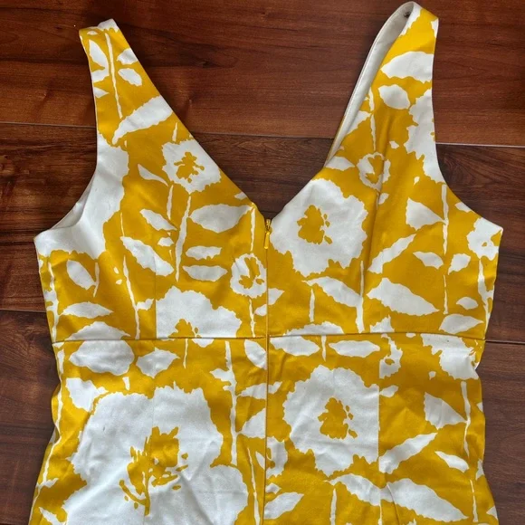 Donna Rocco New York — Mustard and White Summer Floral Dress - Picture 3 of 7